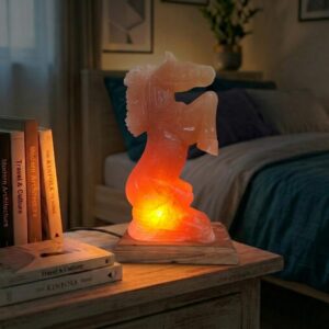 Розов Кон / Pink Horse Shape Лампа от Хималайска сол